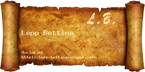 Lepp Bettina névjegykártya
