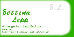 bettina lepp business card